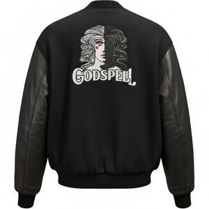 Godspell Cast & Crew Varsity Jacket • Leather Sleeves • Theater Memorabilia